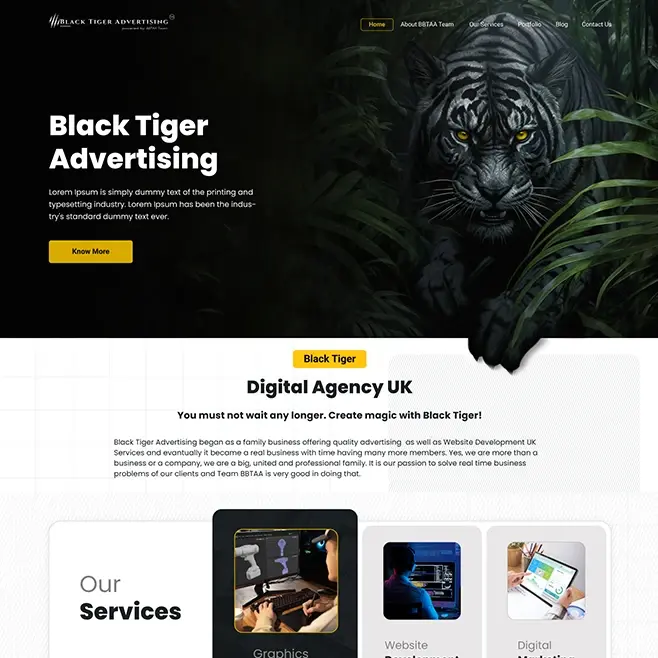 Black Tiger Advertising project